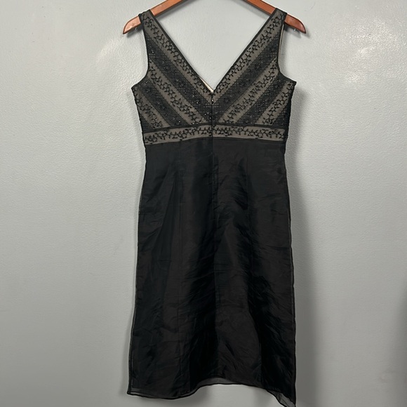 Vintage Ann Taylor Silk Shift Black Mini Dress size 0 petite - Picture 9 of 10